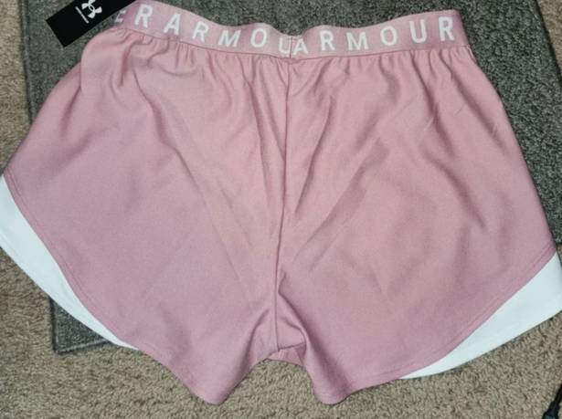 Under Armour Womens Play it Up 3.0 Running Shorts Pink Sz S NWT