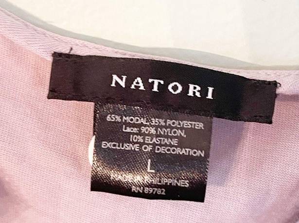 Natori  Size Large Light Purple LUXE SHANGRI-LA TENCEL CHEMISE Dress Pajama