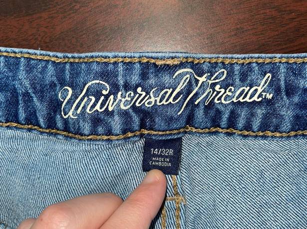 Universal Threads High Rise Shortie Denim Shorts Size 14