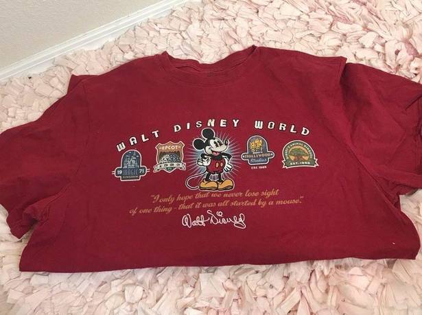 Disney  embroidered Mickey and quote t shirt