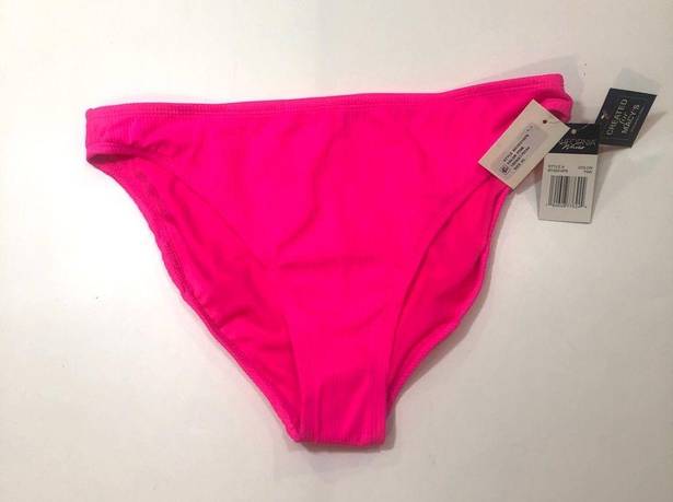 California Waves  PINK Ribbed Bikini Swim Bottom