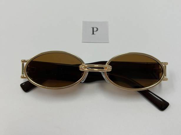 90s Small Oval Brown Sunglasses