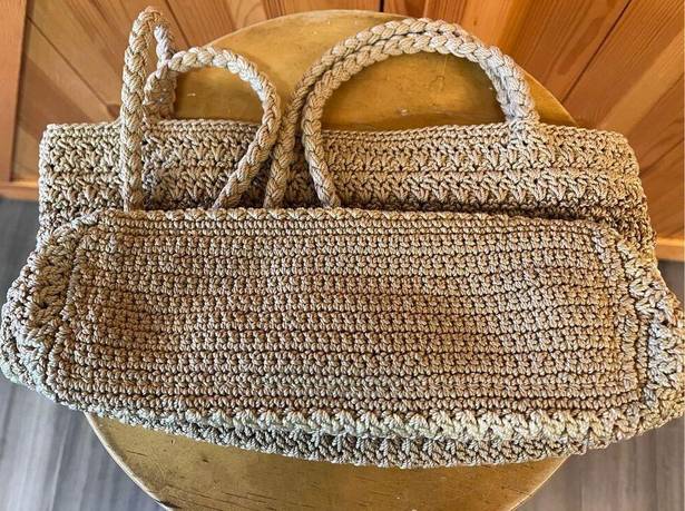 The Sak  Terra Stripe Riviera Crochet Tote Shoulder Bag (3424)