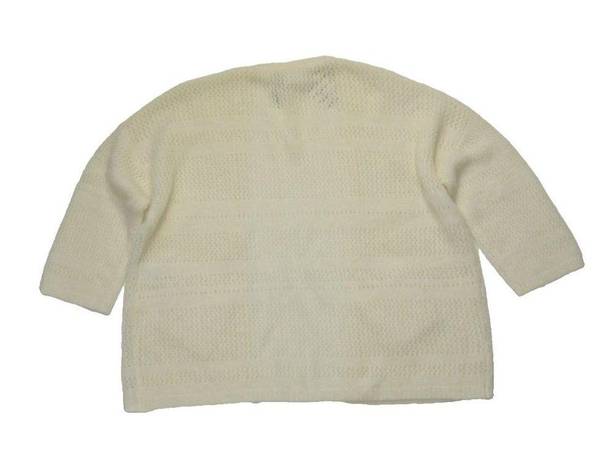 Sézane NWT Sezane Firmin in Ecru Mohair Fancy Knit Open Cardigan Sweater M