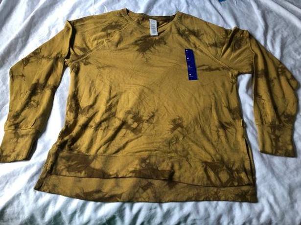 JoyLab  Women's Soft Lightweight tie-dye Sweatshirt sz M Gilded overdye