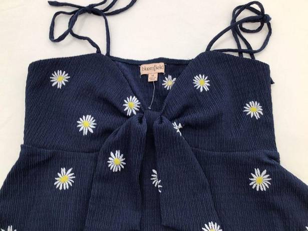 Daisy Bloomfield Womens Size Medium Navy  V-Neck Tank Top