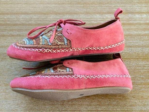 Free People  LLANI SHOES Beaded Moccasin Slippers Size 37 NWOT $118