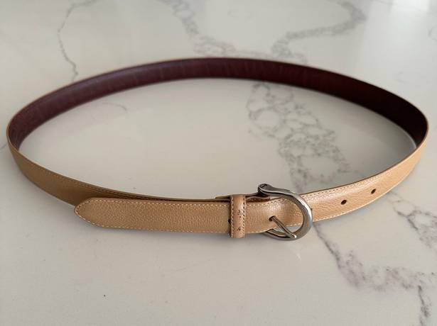 Coach Vintage  Calfskin Belt Style 8567 in Tan with Silver Tone Buckle Size Large