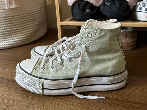 Converse Platforms green