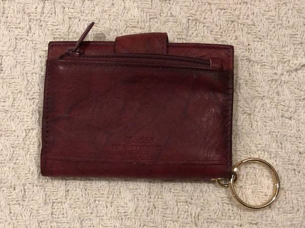 Burton  Red Leather Wallet and ID Card Holder