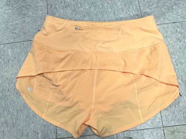 Lululemon Orange  Speed up Shorts