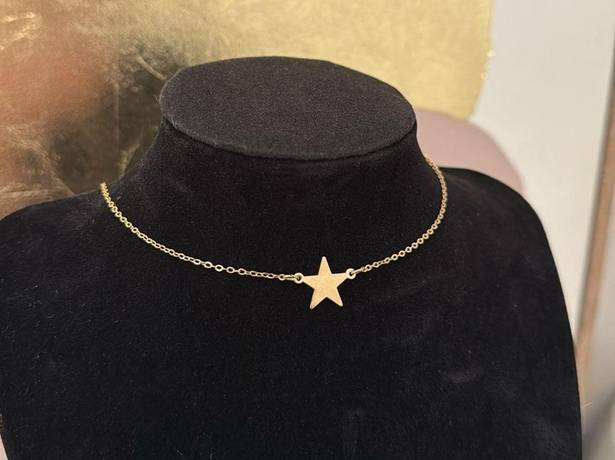 Vintage Gold Tone Layering Star Y2K Choker Pendant Delicate Dainty Necklace