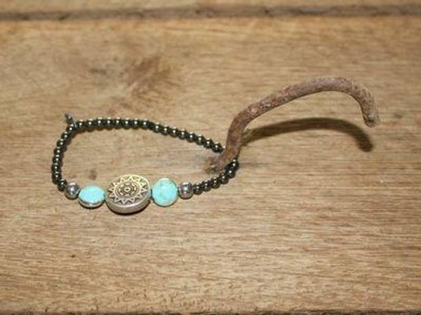 Turquoise Bracelet Silver Bead