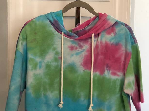 SheIn Fabulous Tie Dye Hoodie / Top Sleeves Cut Down To Short 