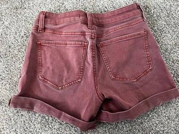 SO Burgundy Mid Rise Shorts 