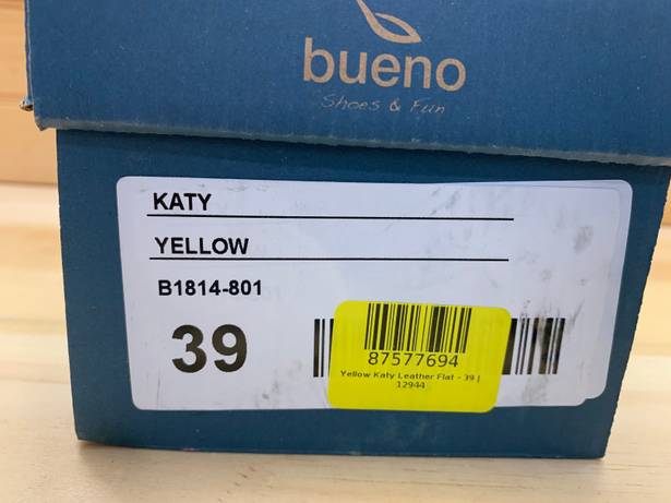 Bueno NIB  YELLOW KATY LEATHER FLATS SZ 39 (9)