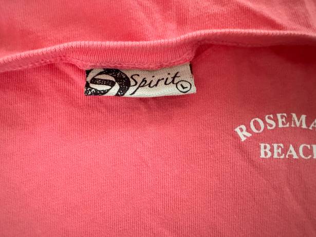 Spirit Jersey Rose Mary Beach  Fitted Tee Size Large