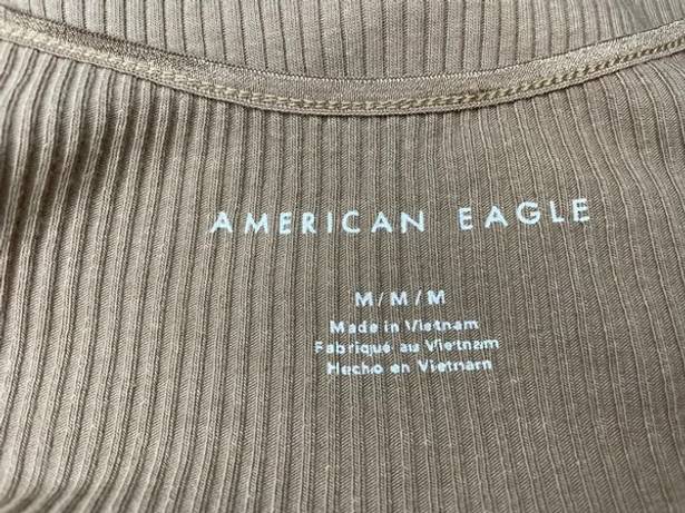 American Eagle Outfitters Adjustable Carmel Brown Tank With Scrunch