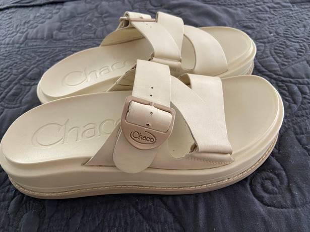 Chacos Leather Platform Slides