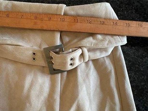 Lovers + Friends  Revolve Mini Skirt Faux Suede Belted Khaki Size Small NWOT