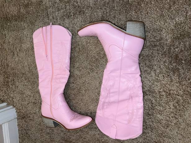 Pierre Dumas Pink Cowgirl Boots 