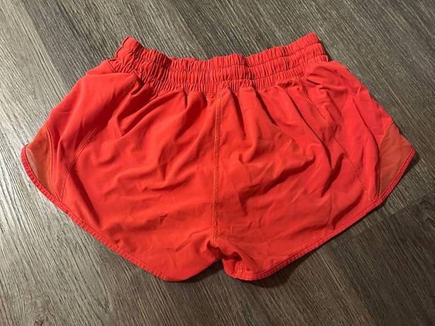 Lululemon Red Hotty Hot Shorts 2.5