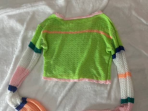 Cropped Crochet Skit Sweater Multiple