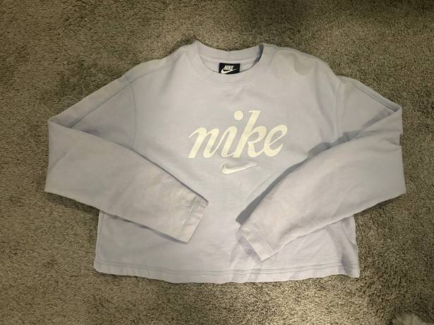 Nike Light Blue Cropped Crewneck