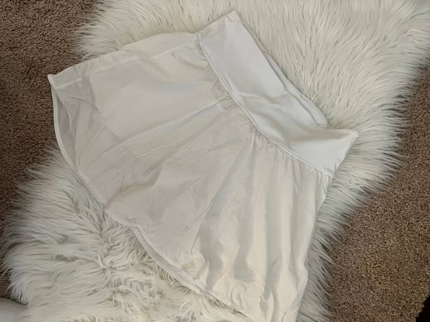 White tennis skirt