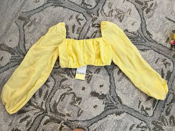 TJ Maxx Kourt Yellow Linen Two Piece Set