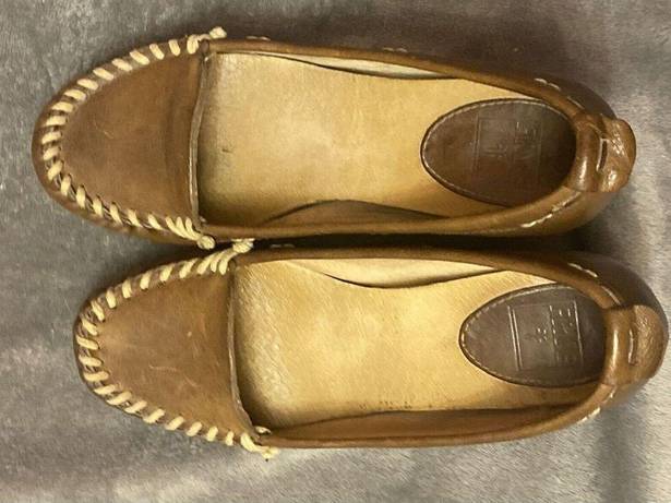 Frye  Alex Wedge Light Brown Leather Shoes Size 6.5 Womens