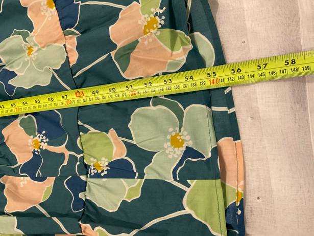 Sézane NWT  ANNIE maxi DRESS Printed Cotton Blossom Summer Green orange SZ6