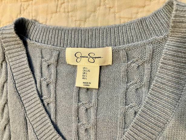 Jessica Simpson Light Blue Knit Sweater Vest