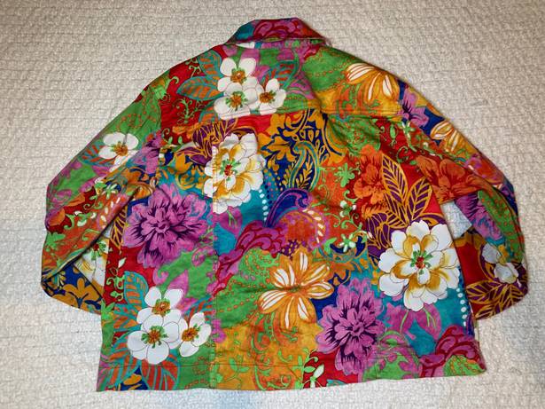 Coldwater Creek PXL  Floral Multicolored  Blazer  Like New