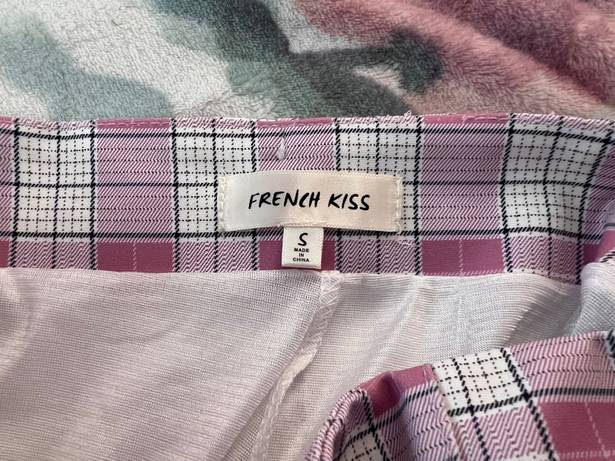 French Kiss Pink Plaid Skirt