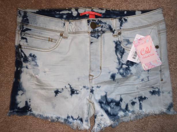 Chelsea and Violet Acid Wash Shorts