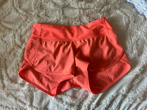 Lululemon Neon Orange Shorts