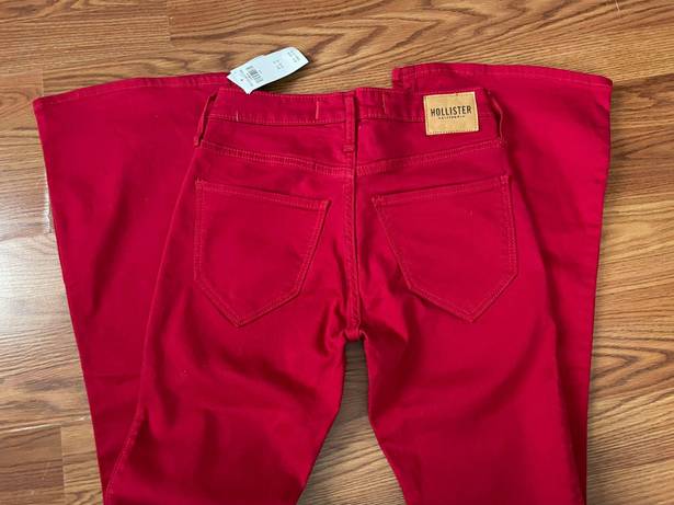 Hollister Red  High-Rise Vintage Flare Jeans