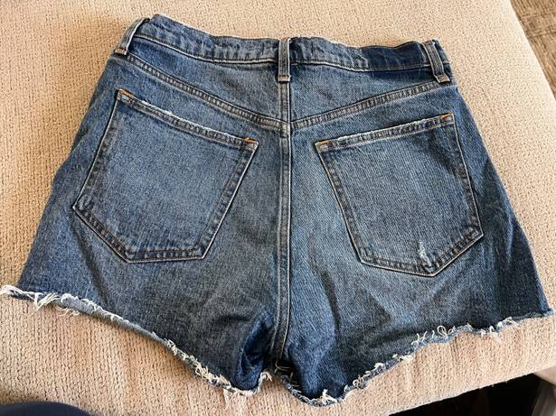 Abercrombie & Fitch Distressed Curve Love High Rise Mom Shorts