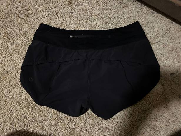 Lululemon Black Speed Up Shorts 2.5”