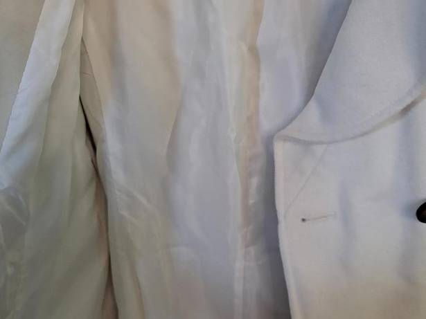 Chadwick's  White‎ Double Breasted Wool Blend Coat Size 14