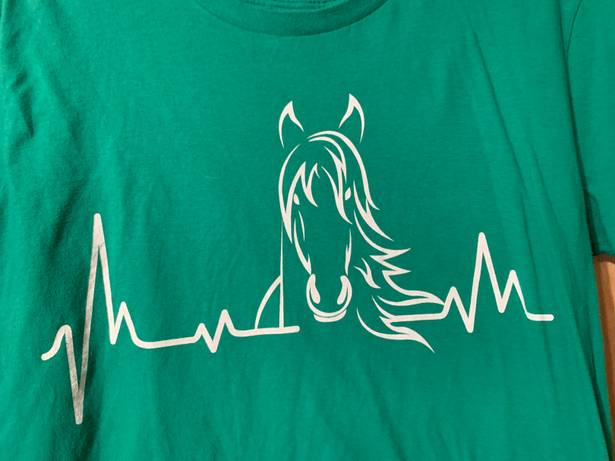 Anvil Green Horse Heart Beat Shirt 