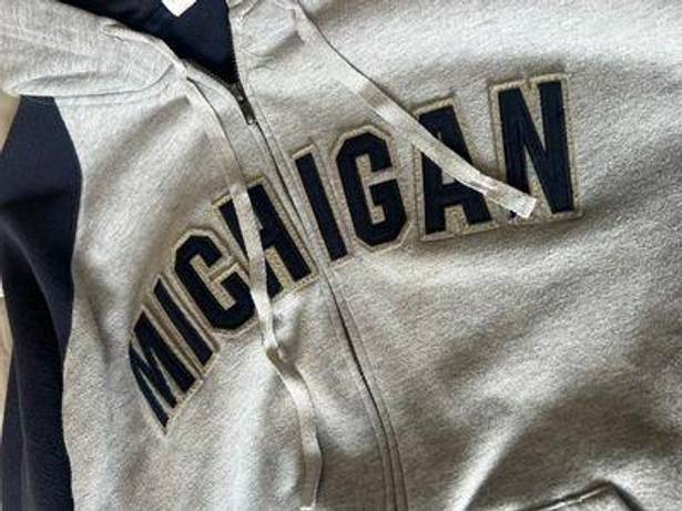 Oversized Michigan Full Zip Hoodie Gray Size XL