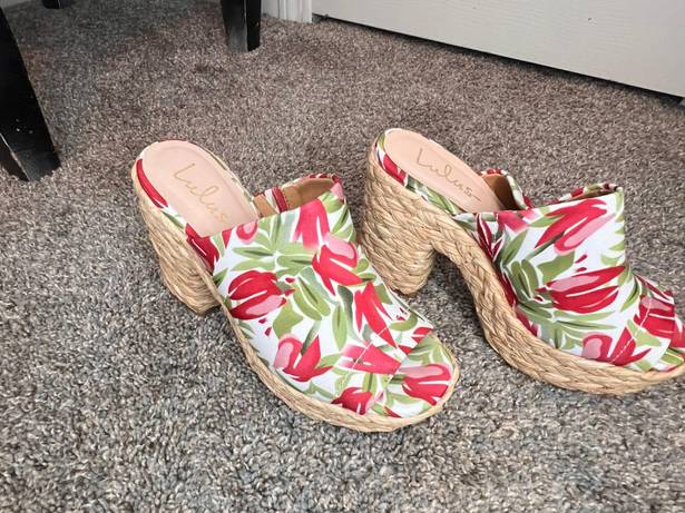 Lulus Lulu Floral Wedges