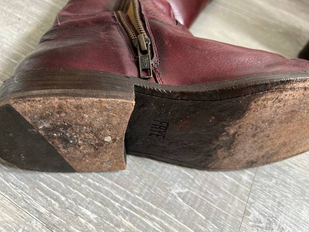 Frye Burgundy Leather  Boots