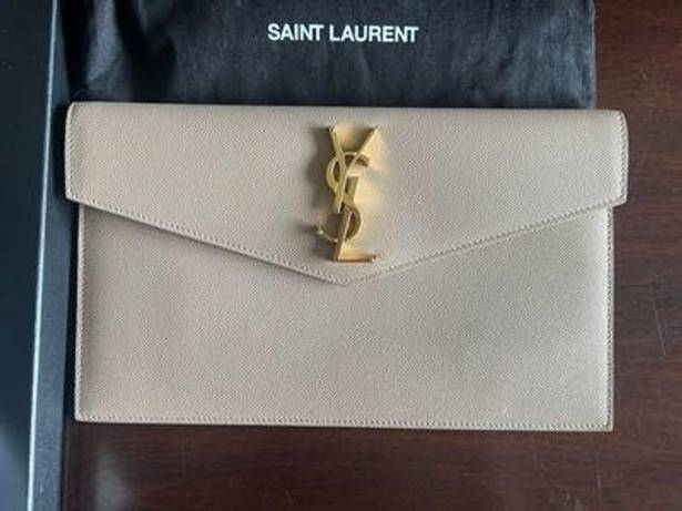 Saint Laurent YSL leather envelope pouch