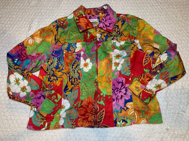 Coldwater Creek PXL  Floral Multicolored  Blazer  Like New
