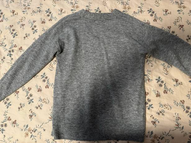 Divided Heather Gray Soft V-Neck Sweater