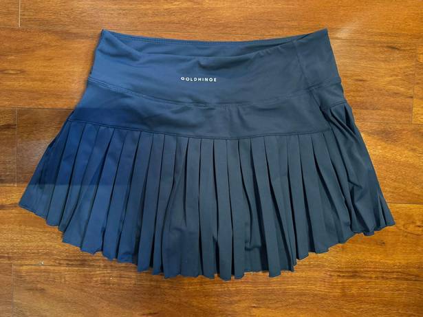 Gold Hinge Pleated Tennis Skirt