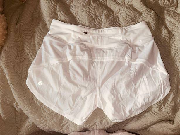 Lululemon 4” Speed Up White Shorts